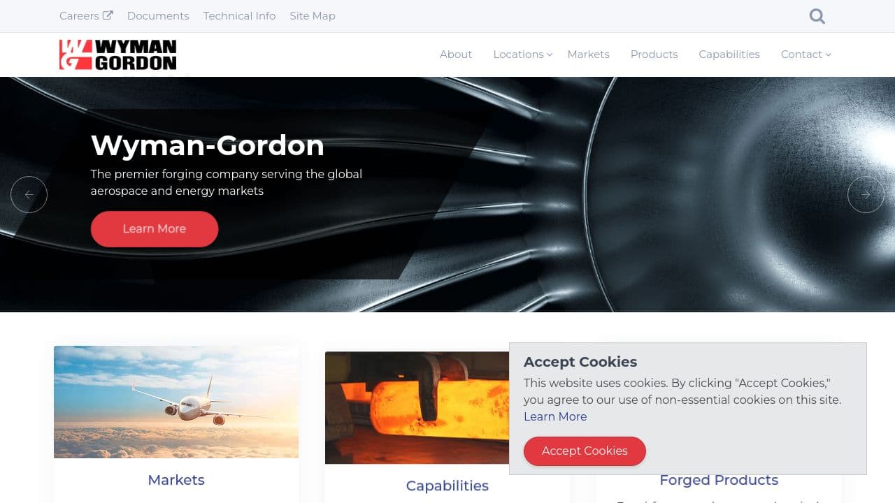 Caledonian Alloys website screenshot