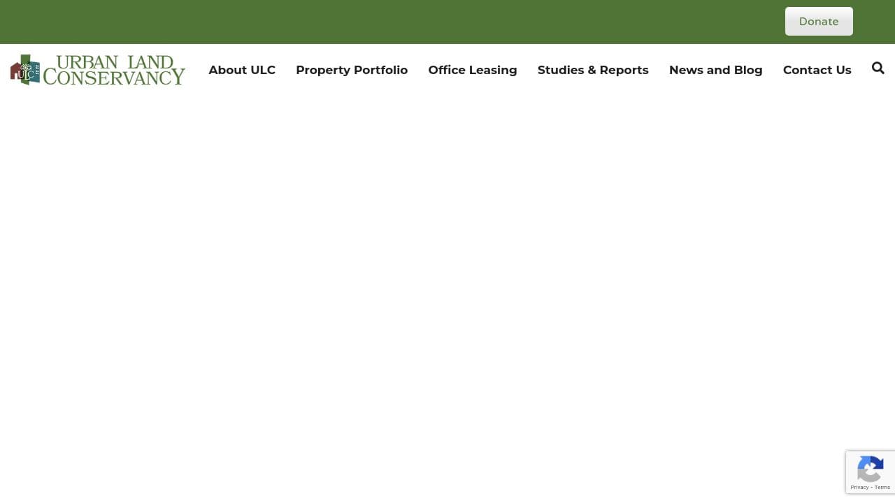 Urban Land Conservancy website screenshot