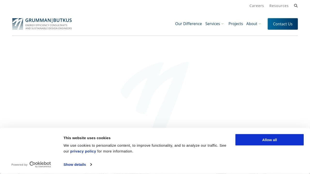 Grumman|Butkus Associates website screenshot