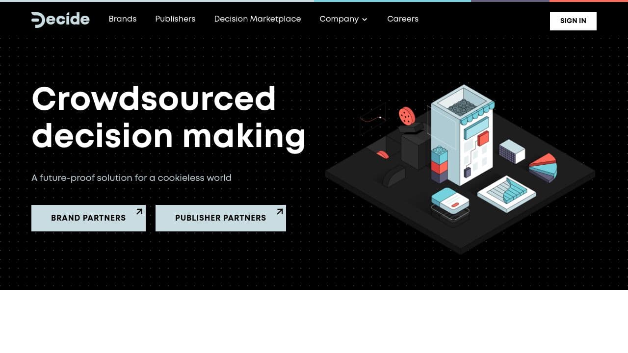 Decide website screenshot