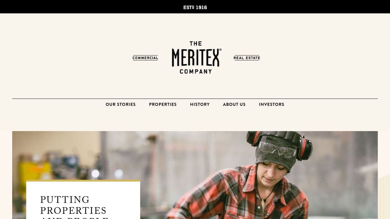 The Meritex Company website screenshot