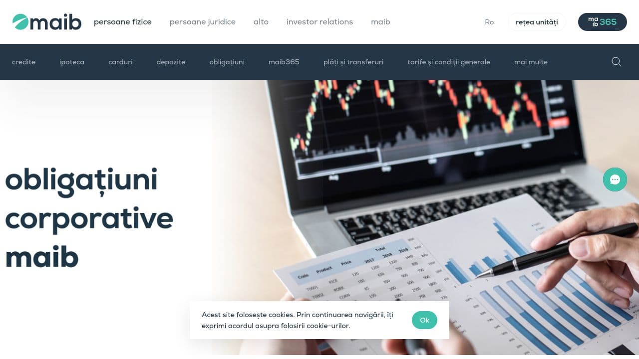 maib  website screenshot