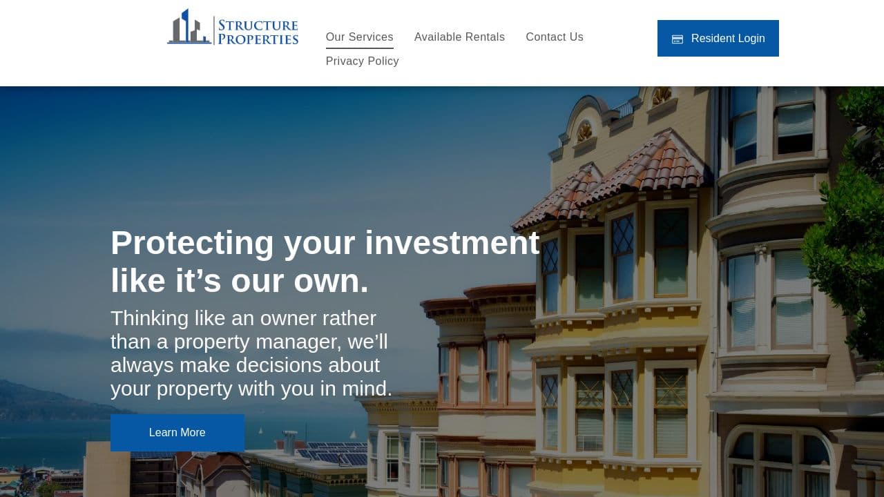 Structure Properties website screenshot
