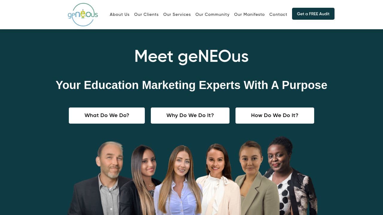 geNEOus website screenshot