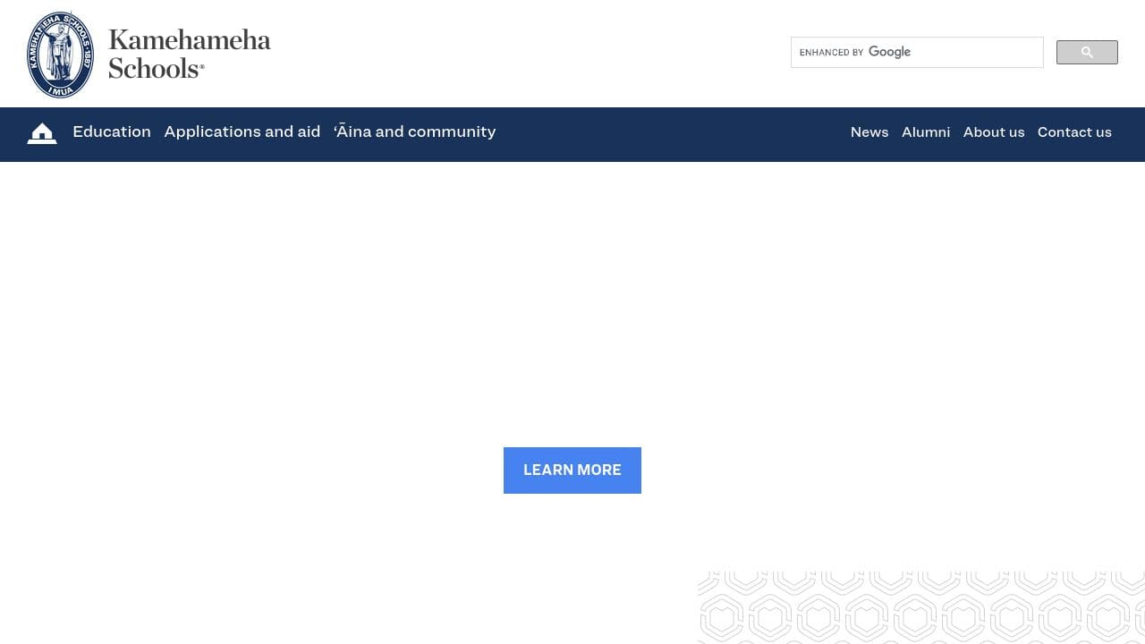 kamehameha schools website screenshot