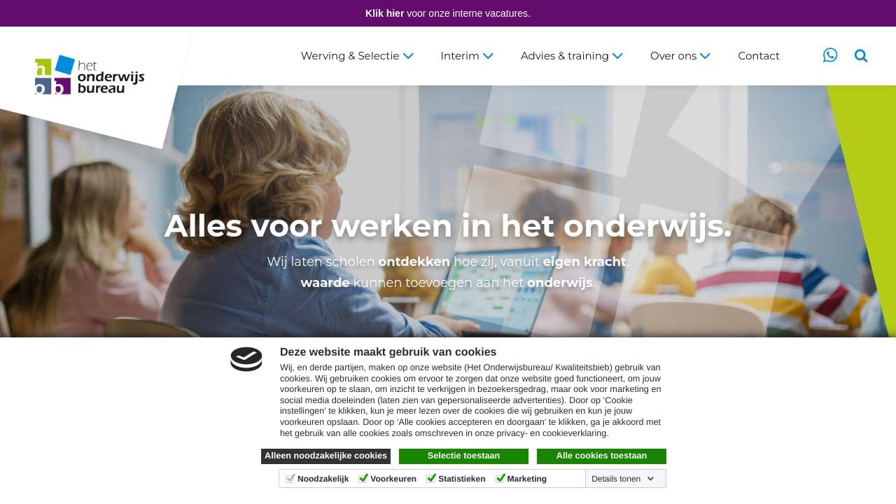 Het Onderwijsbureau BV website screenshot