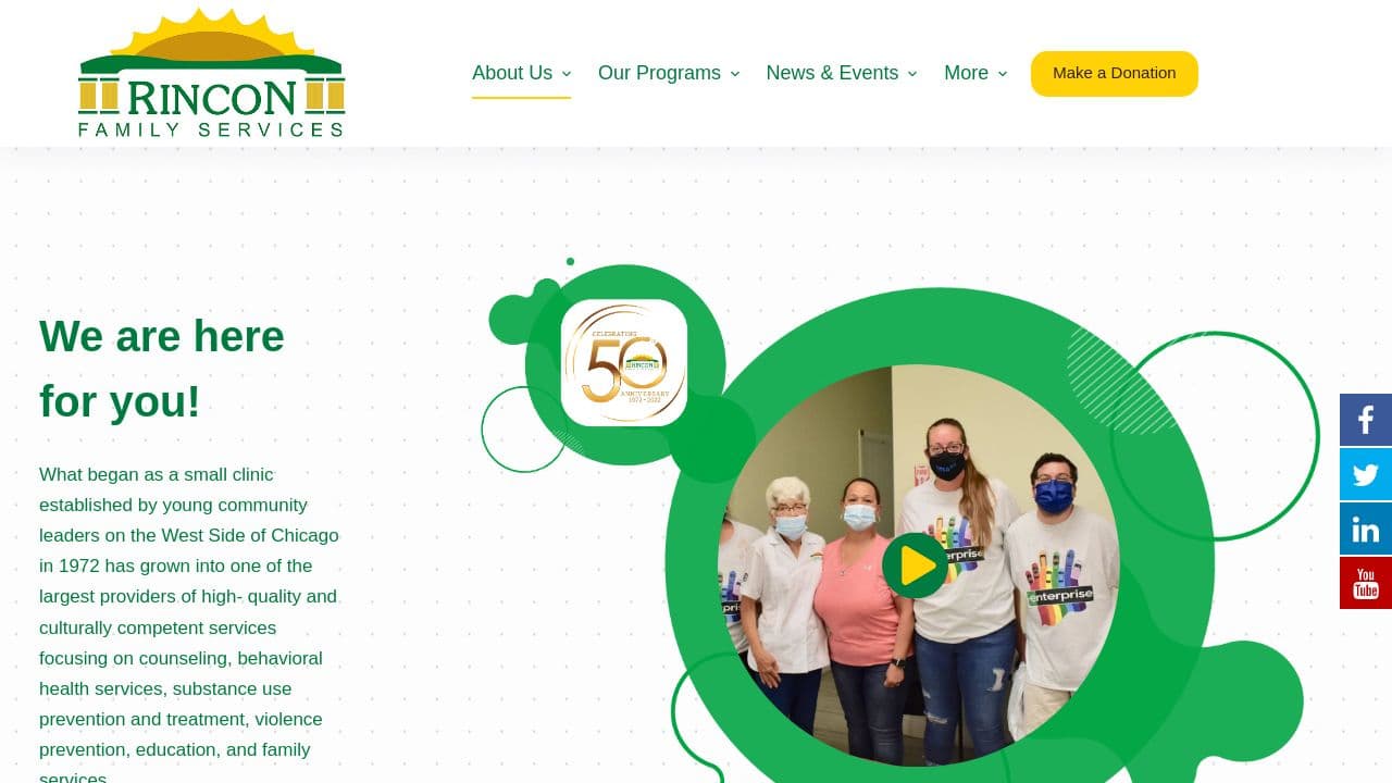 Rincon Family Services website screenshot