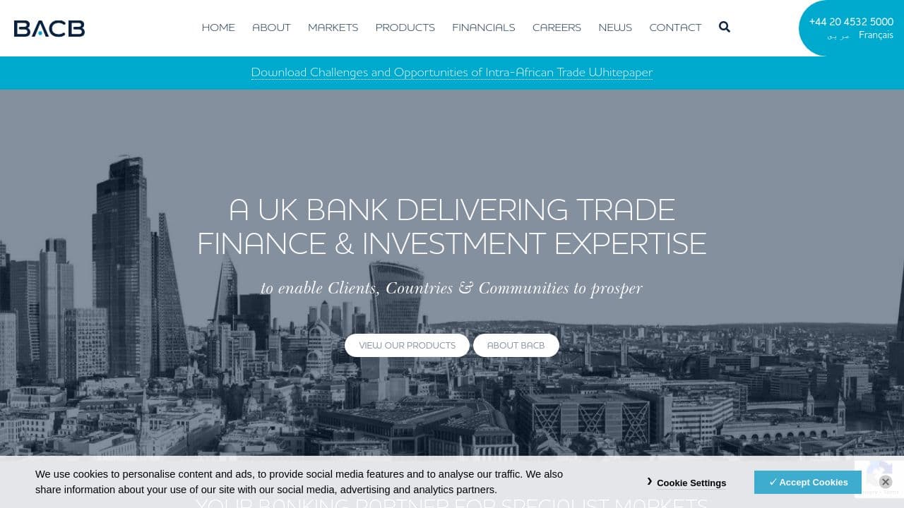 BACB plc website screenshot