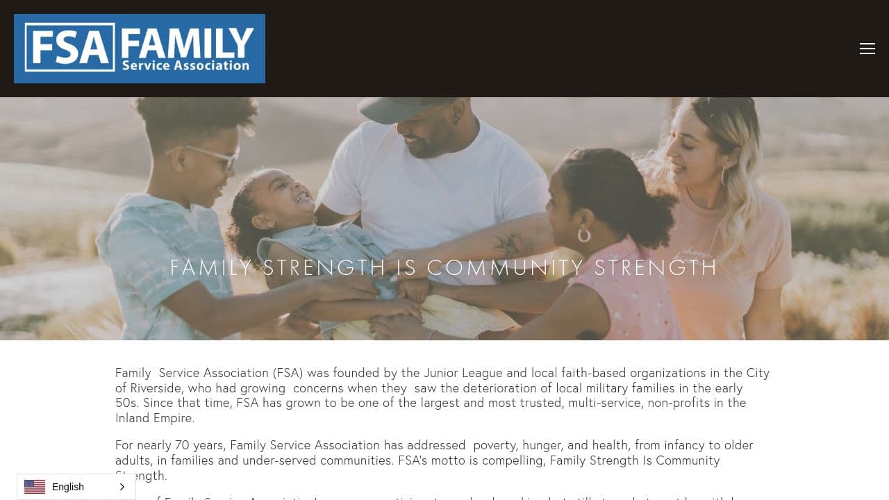 Family Service Association website screenshot