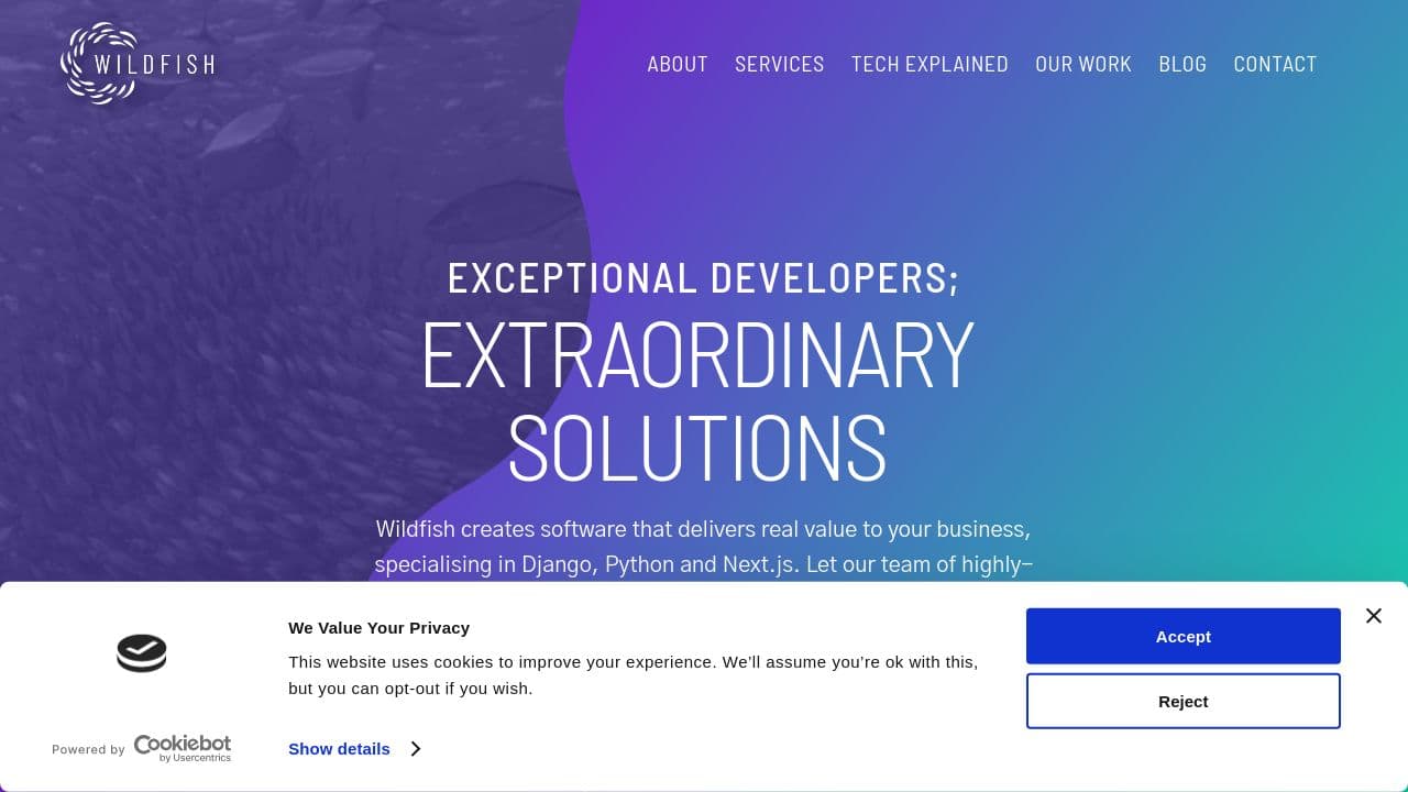 Wildfish Limited website screenshot