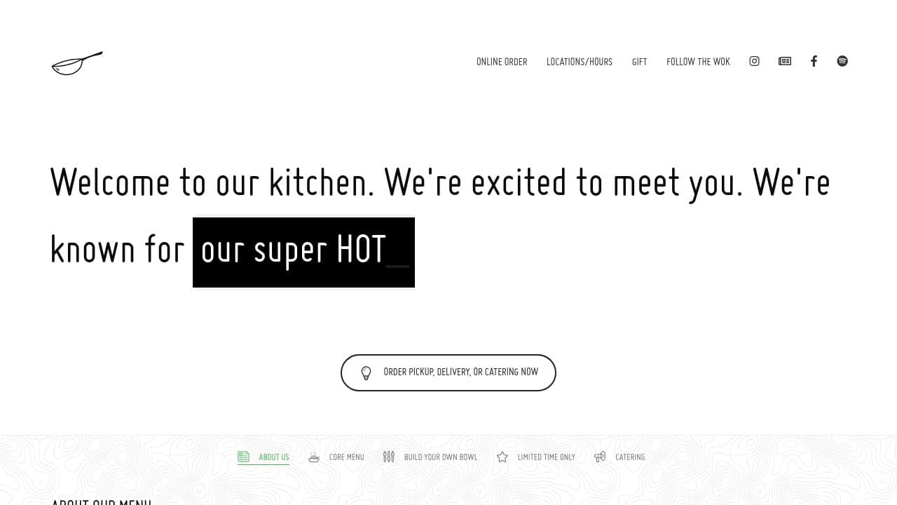 Brightwok Kitchen website screenshot