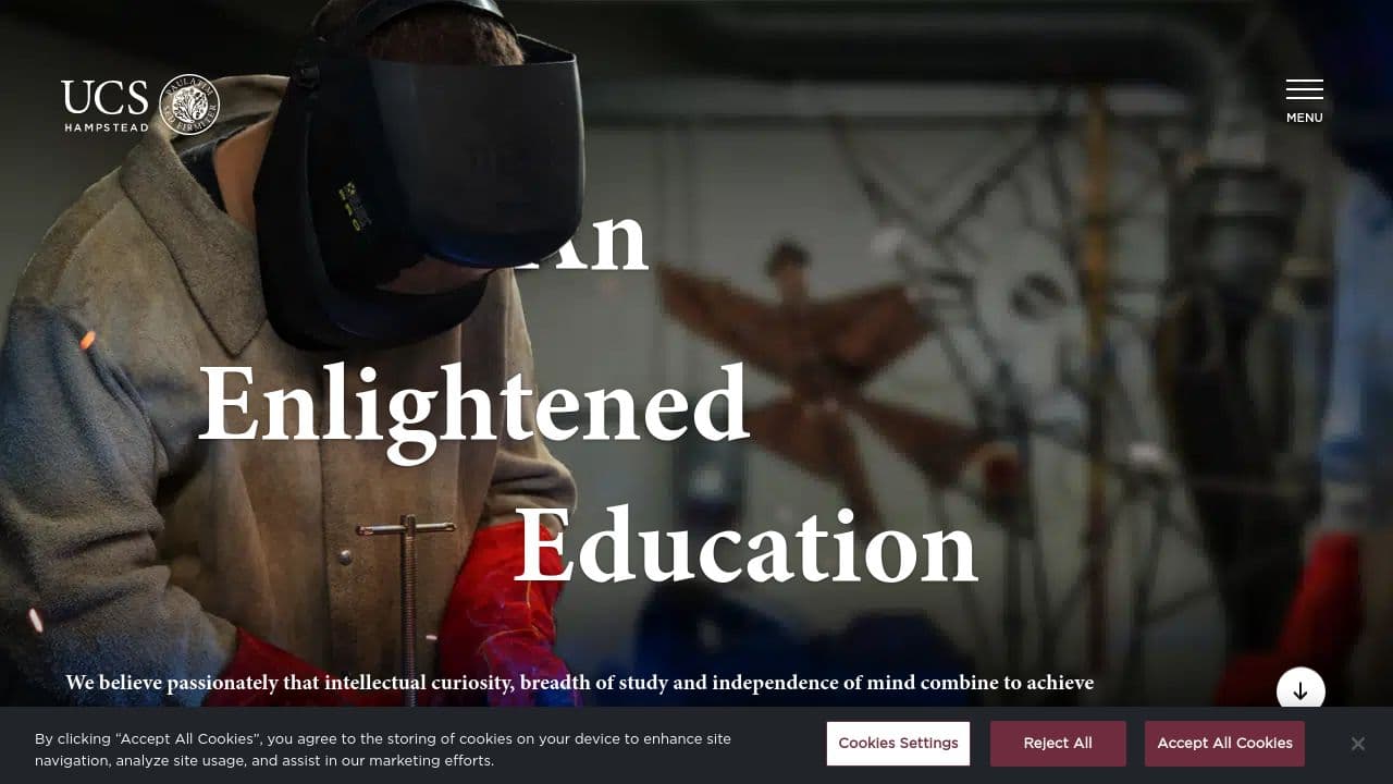 University College School website screenshot