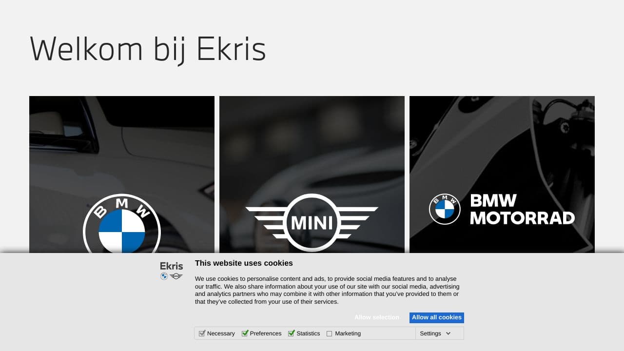 Keram, uw BMW en MINI dealer in Zuid-Limburg website screenshot