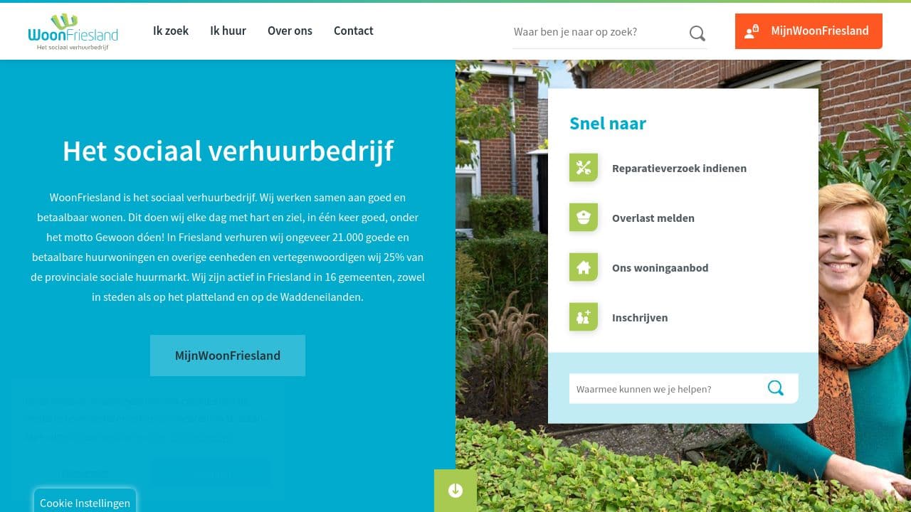 WoonFriesland website screenshot