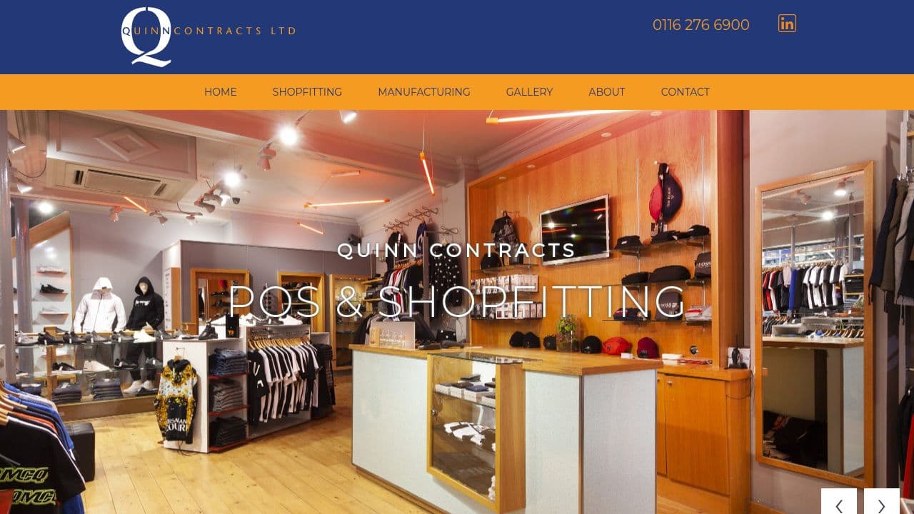 Quinn Contracts Ltd website screenshot