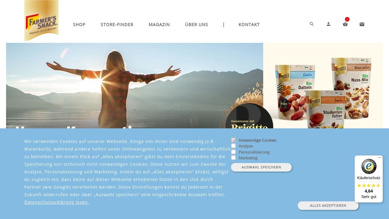 Farmer's Snack GmbH website screenshot