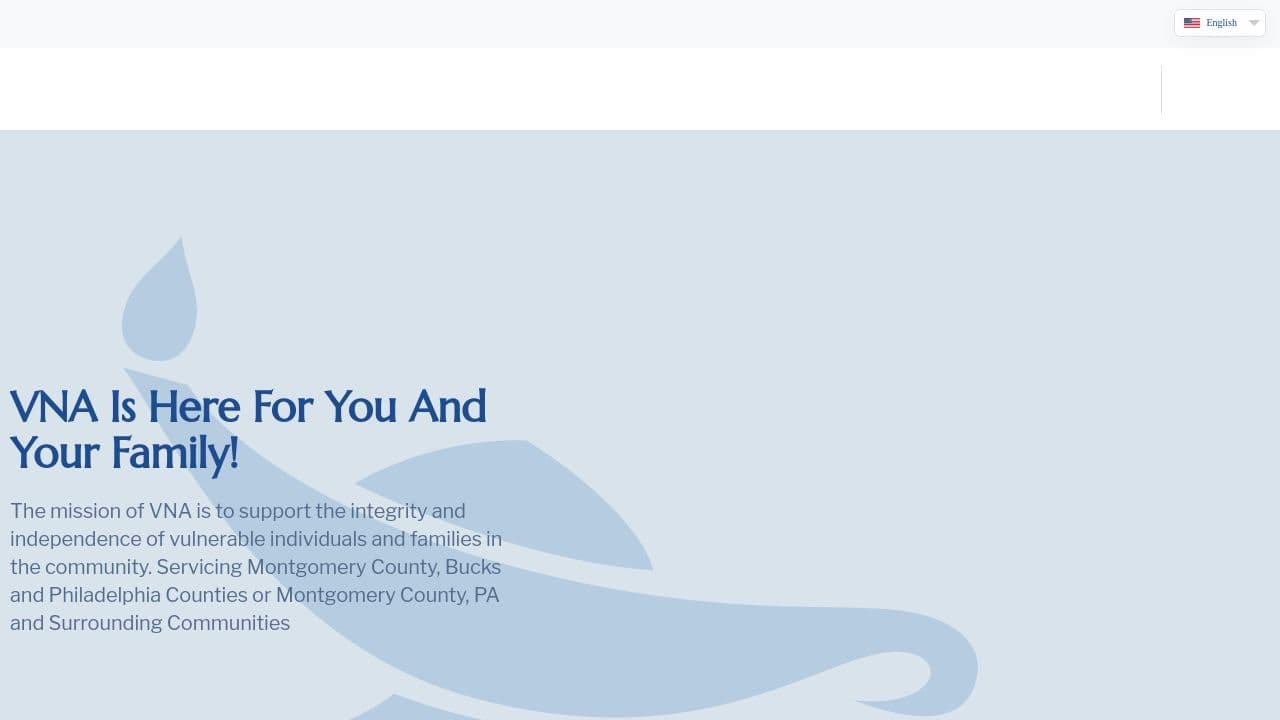 vna - community services website screenshot