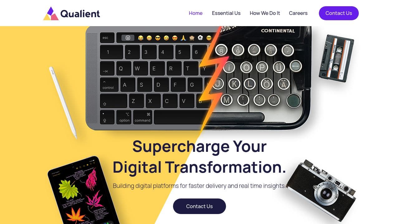 Qualient Technology Solutions UK Limited website screenshot