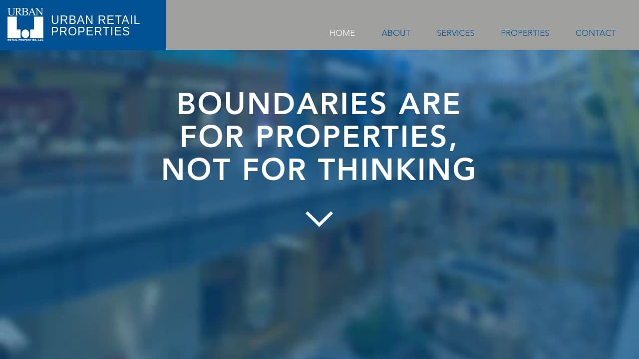 Urban Retail Properties website screenshot