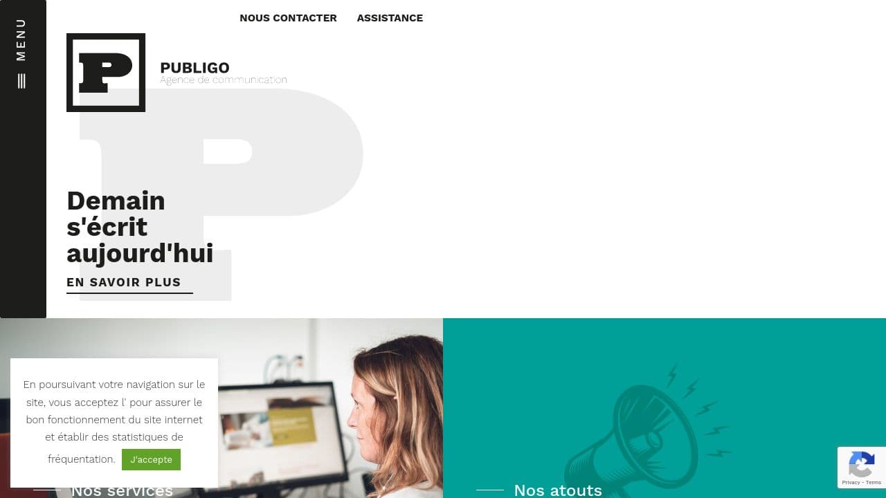 Publigo - Agence de communication website screenshot