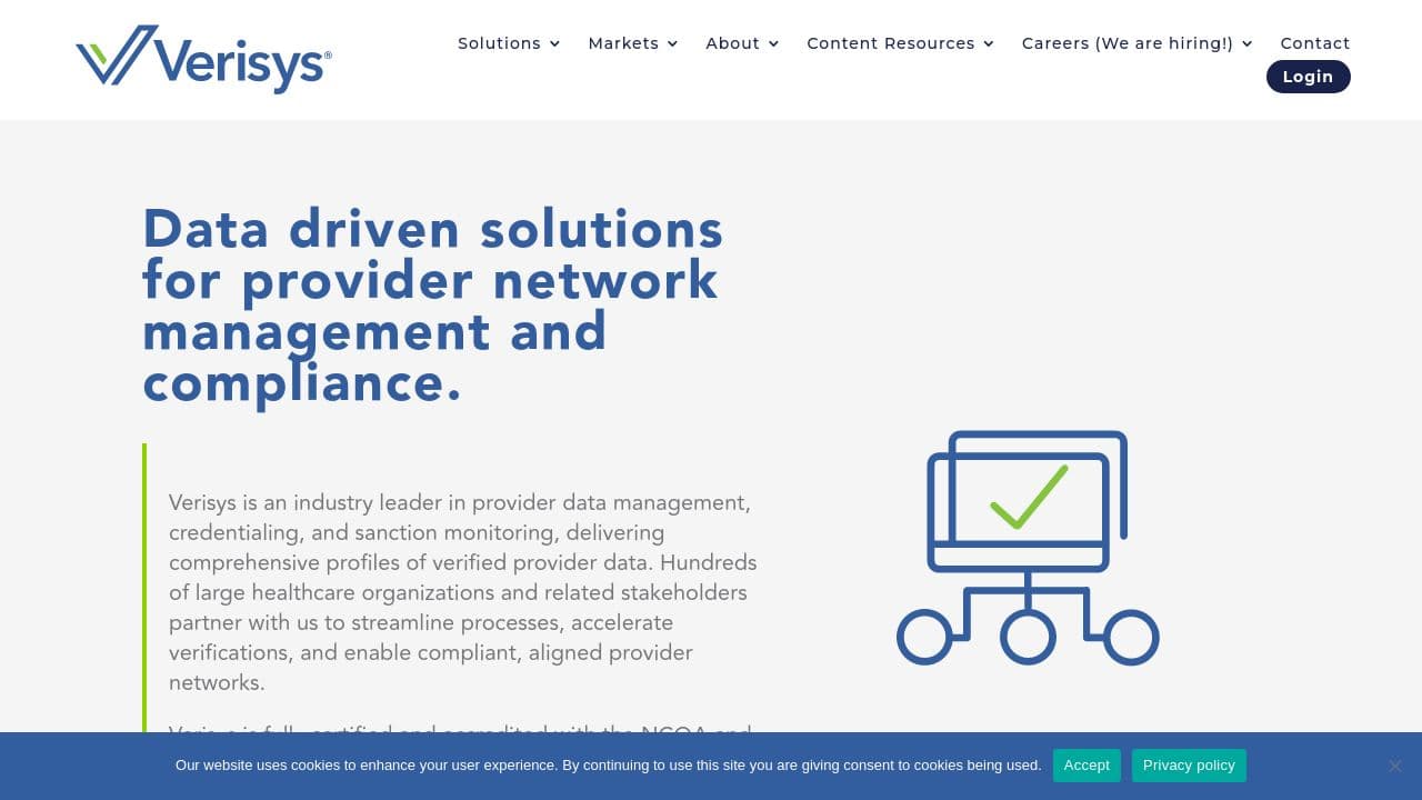 Verisys  website screenshot