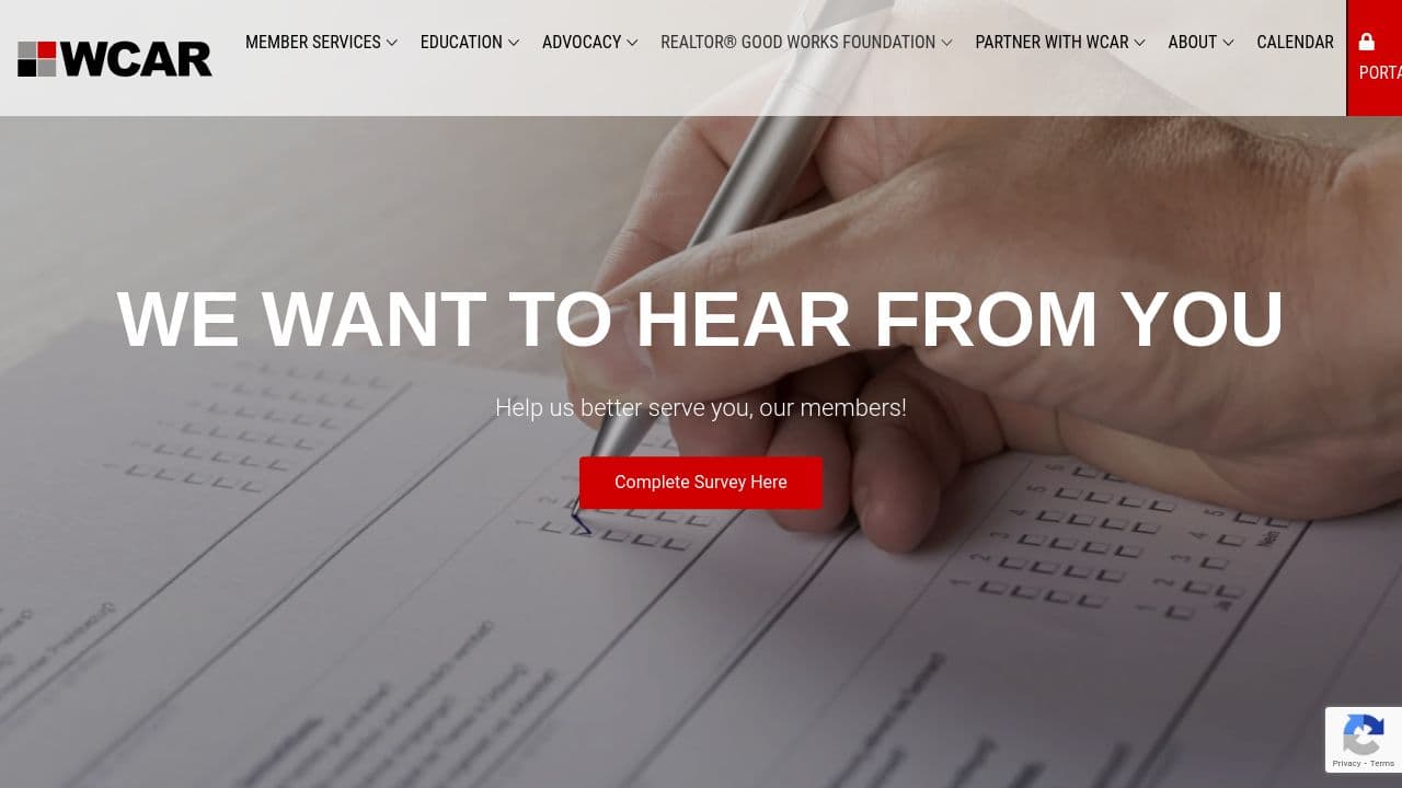 Williamson County Association of REALTORS website screenshot