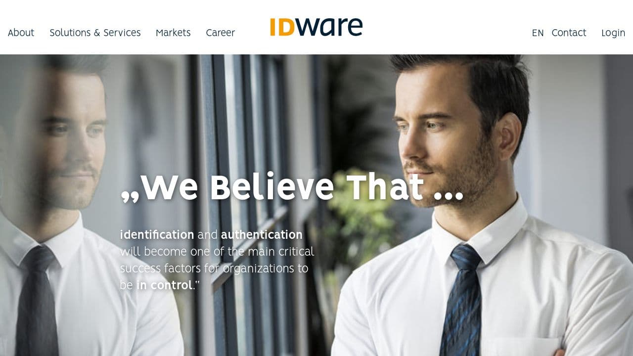 ID-ware website screenshot