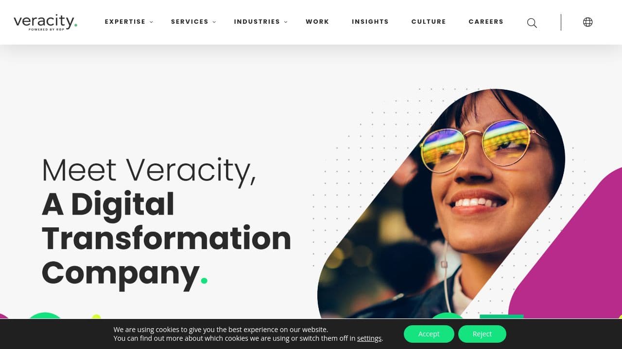 Veracity Consulting website screenshot