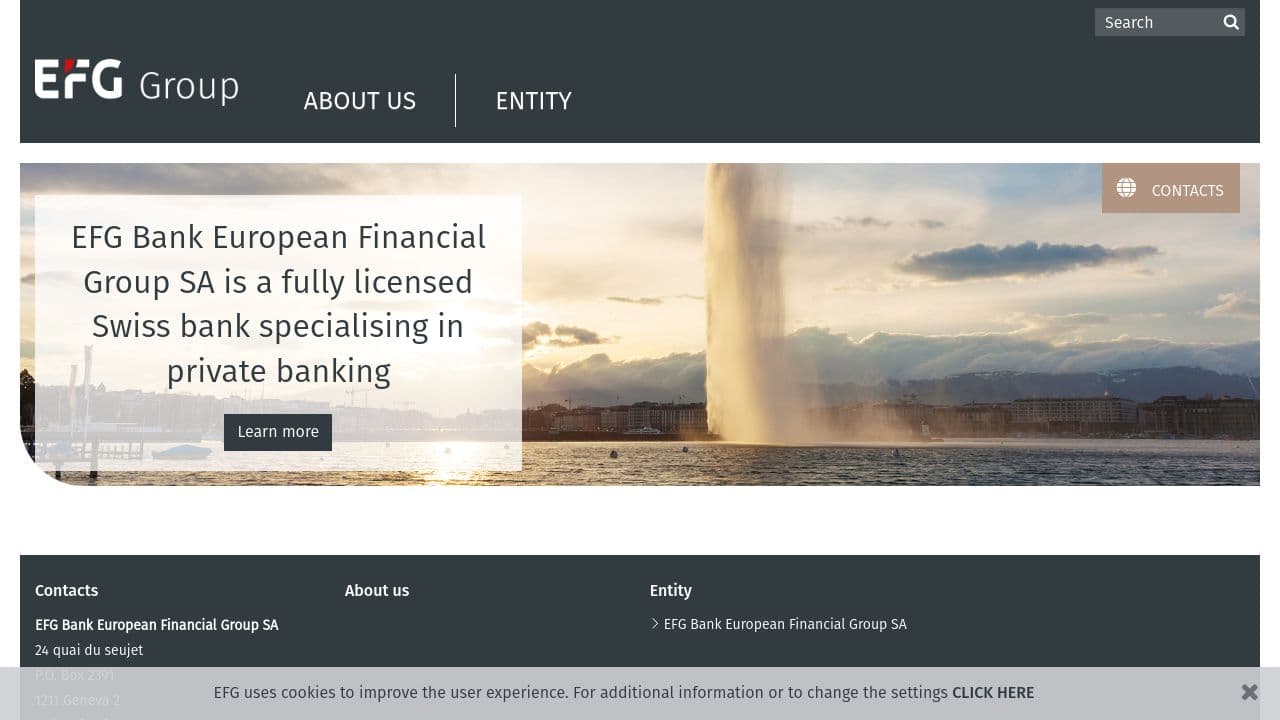 EFG GROUP website screenshot