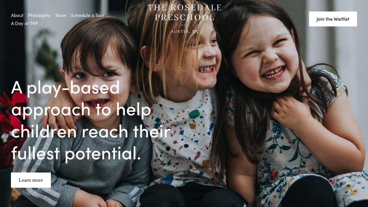 The Rosedale Preschool, LLC website screenshot