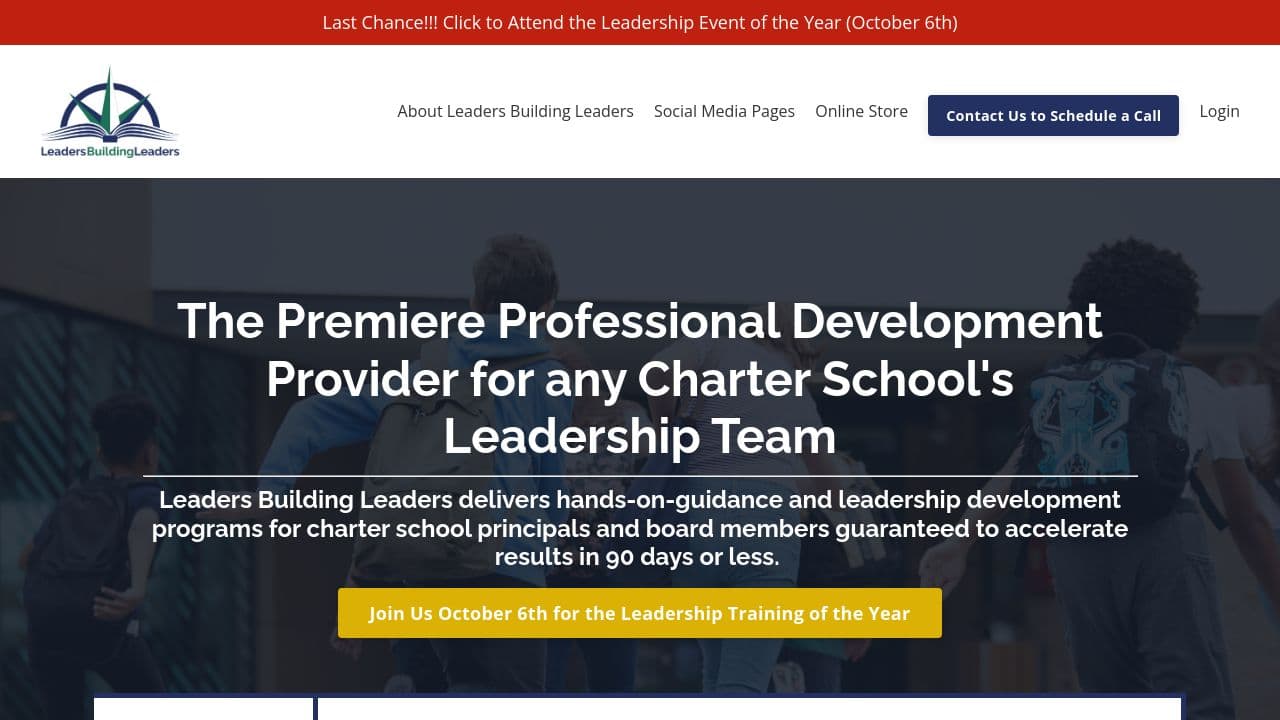 Leaders Building Leaders website screenshot