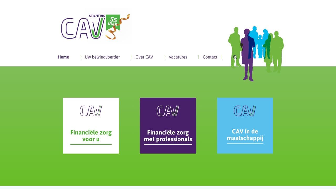 Stichting CAV website screenshot