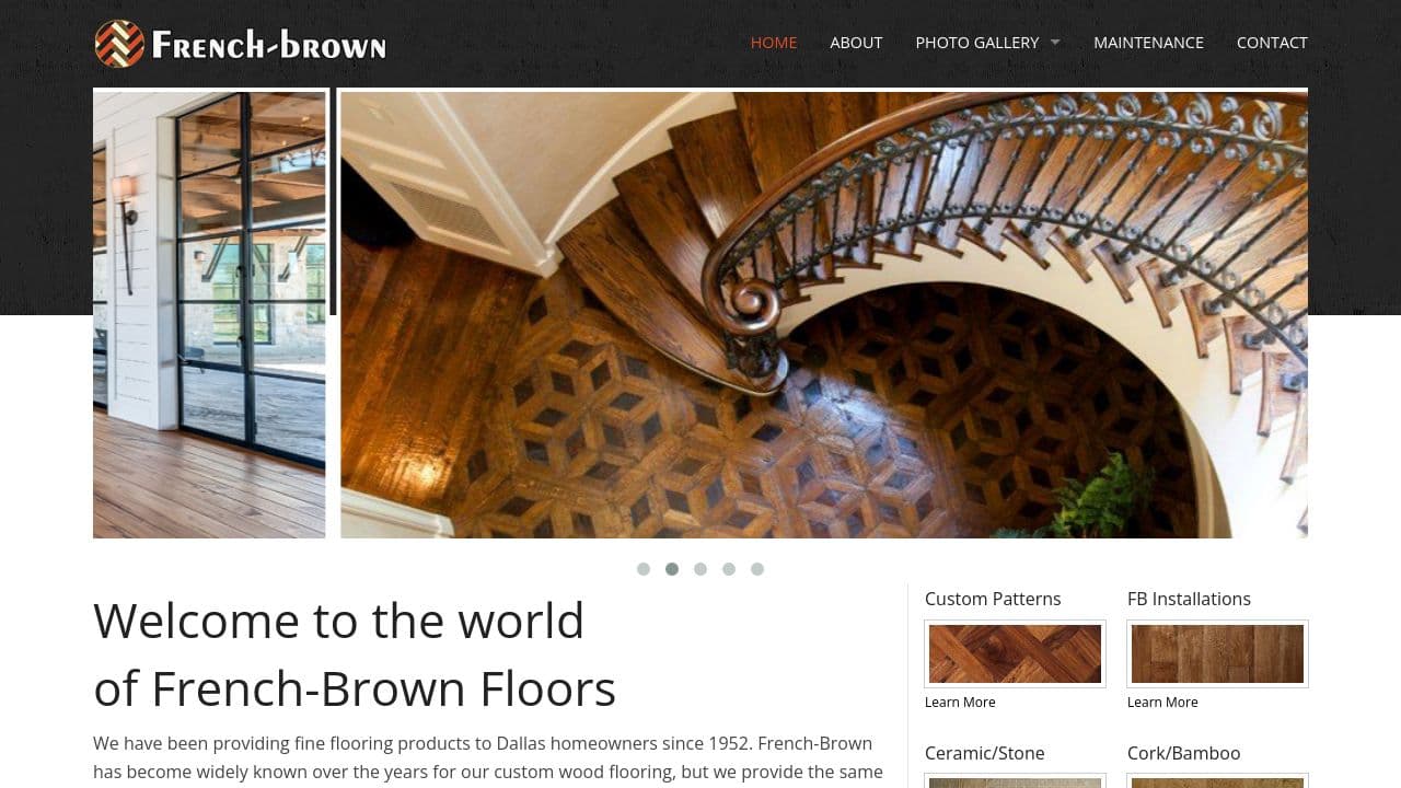 French-Brown Floors website screenshot