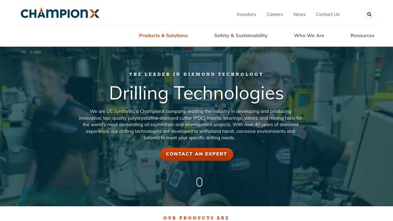 US Synthetic website screenshot