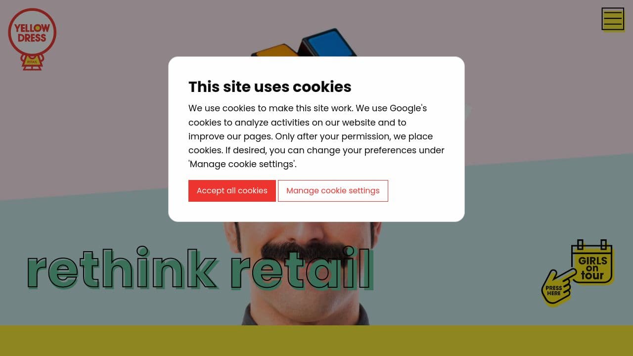 Yellow Dress Retail website screenshot