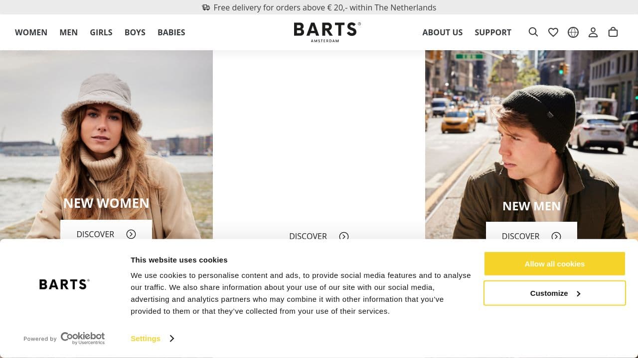 BARTS website screenshot
