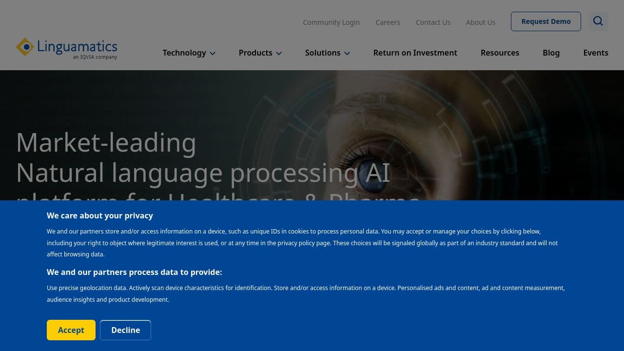 Linguamatics website screenshot
