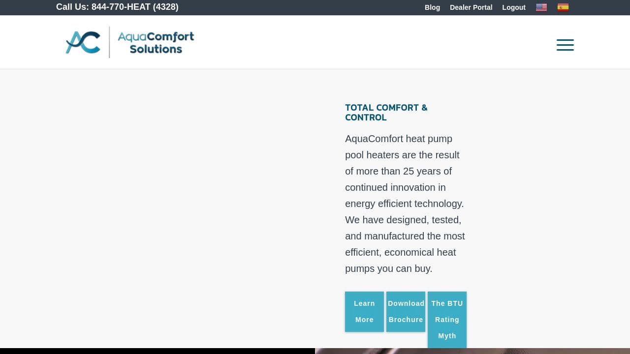 AquaComfort Water Group website screenshot