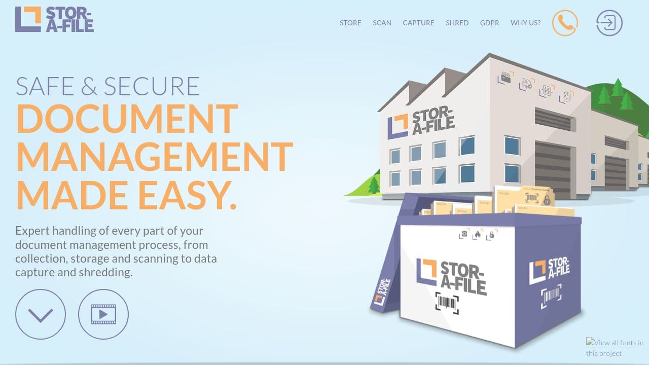 Stor-a-File website screenshot