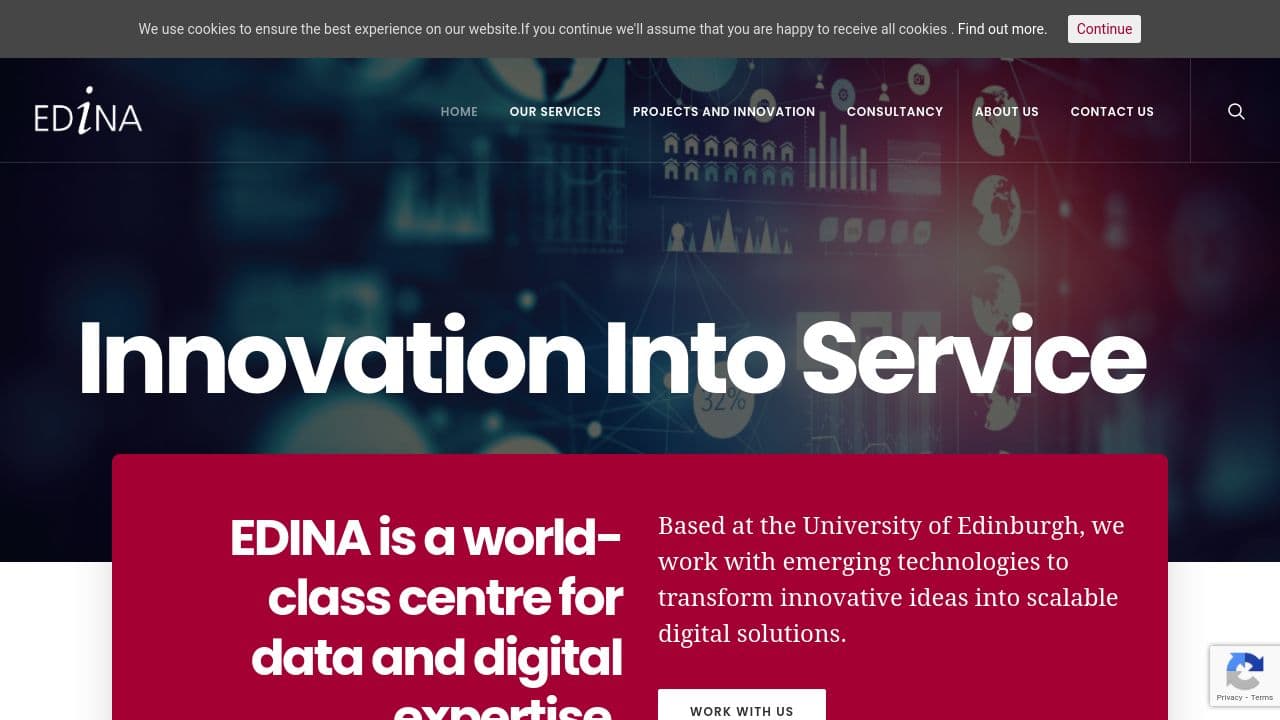 EDINA website screenshot
