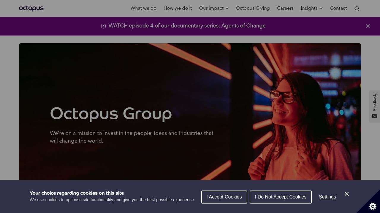 Octopus website screenshot