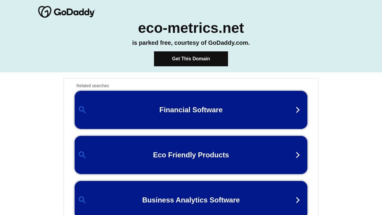 Ecometrics website screenshot