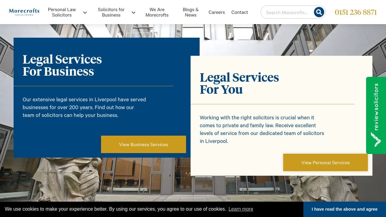 Morecrofts LLP website screenshot