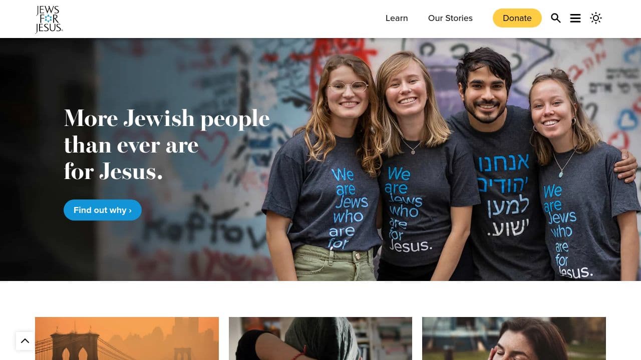 Jews for Jesus website screenshot