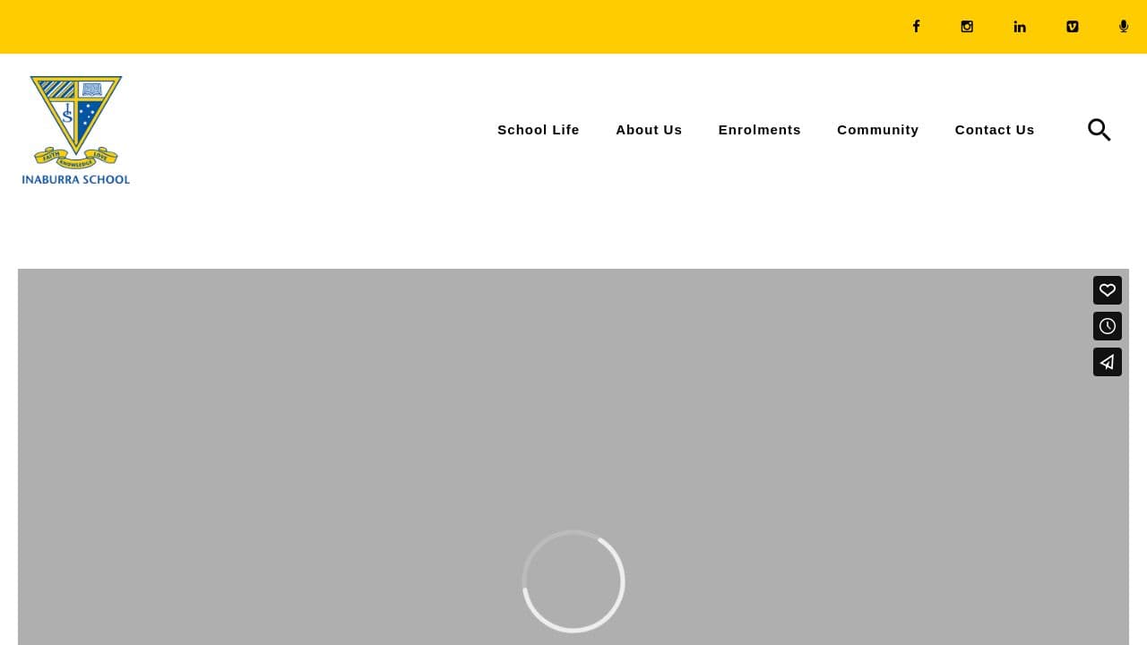 Inaburra School website screenshot