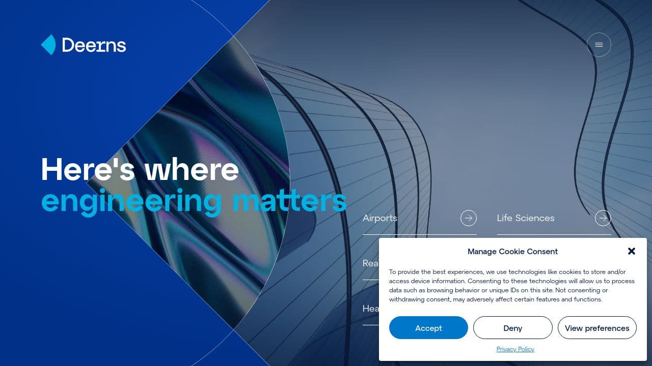 Deerns website screenshot