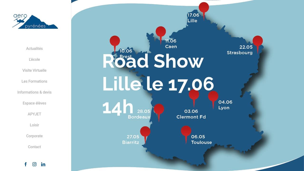 aeropyrenees website screenshot