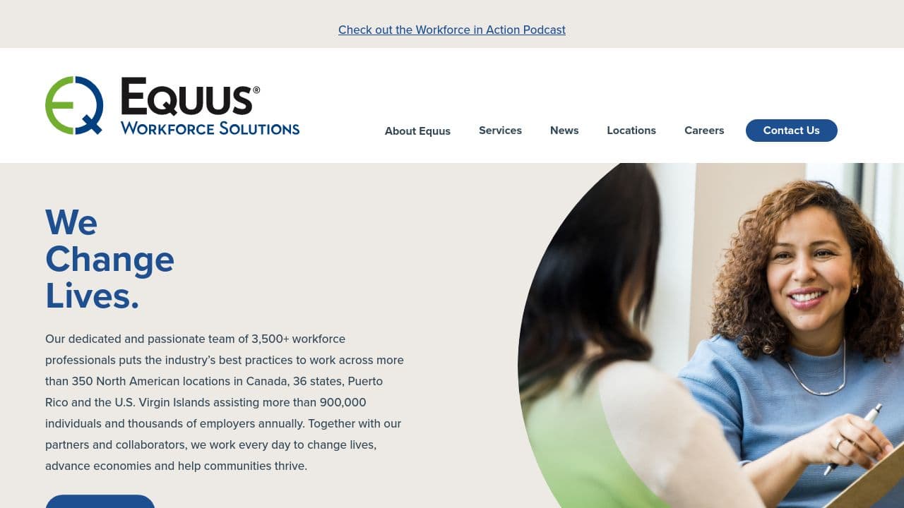 ResCare Workforce Services website screenshot