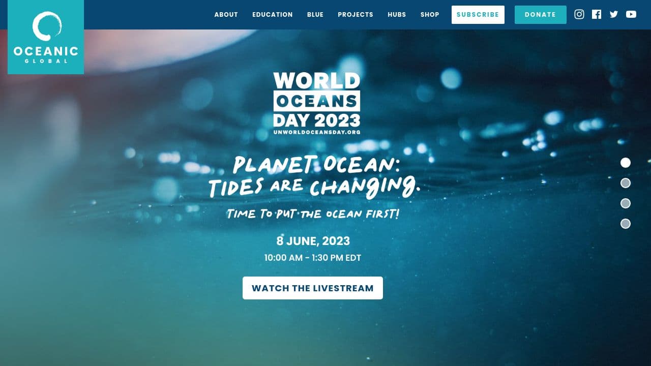 Oceanic Global website screenshot