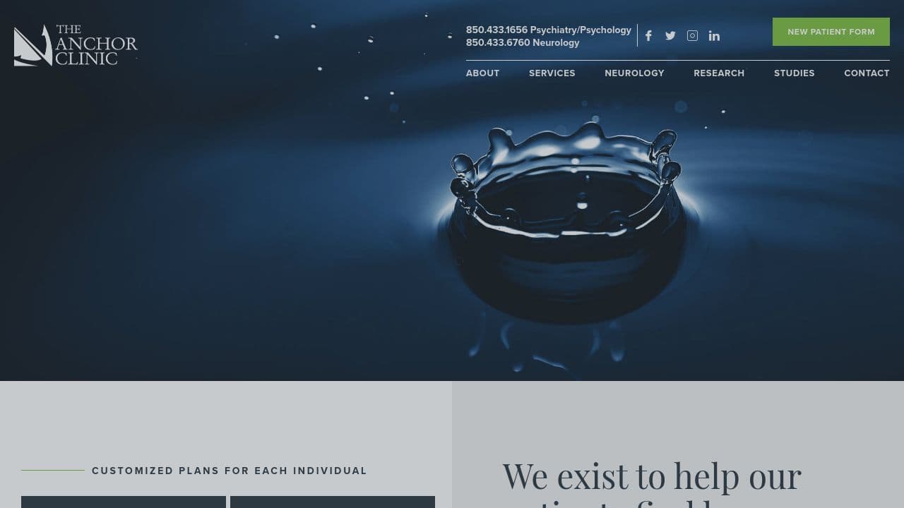 The Anchor Clinic, LLC website screenshot